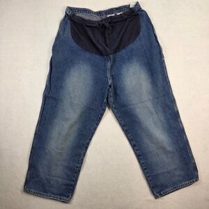Baby En Route Size L Maternity Jeans Blue Full  Panel